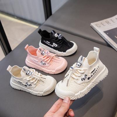 New Baby Shoes Little Boy Low Top Board Shoes Female Children Indoor Shoes Kindergarten Net Shoes A Slip-on