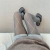 Micro-Transparent Rhombus Hollow Stockings Show Thin Nude Skin Beauty, Anti-Hook Pantyhose, High Elastic Leg Leggings