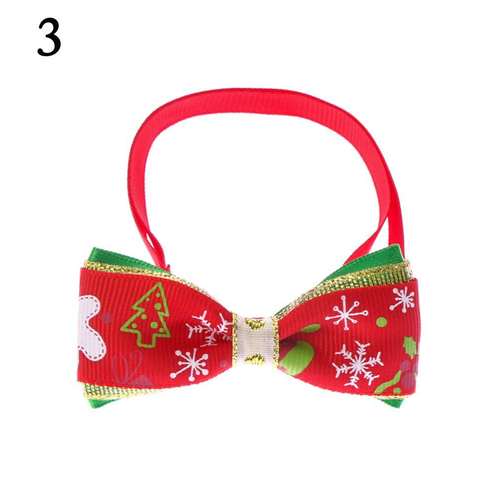 Cute Xmas Grooming Bowknot Collar Dog Bow Tie Cat Choker Pet Christmas Necktie