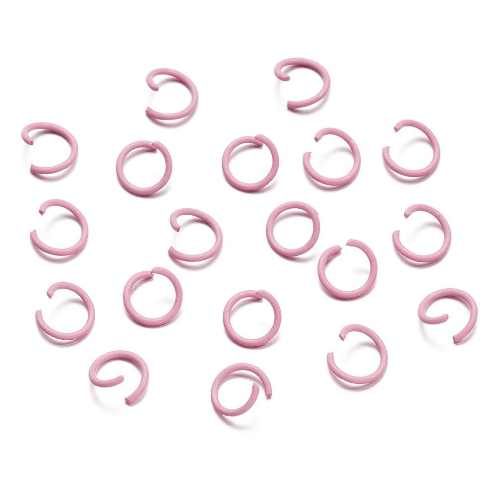 1.2 * 10Mm Open Ring, Colored Painted Iron Ring, Candy Color Connecting Ring, Handmade Diy Keychain Jewelry Ring.