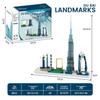 London Twin Towers Architectural Model Puzzle - High Difficulty Brain-Teaser Blocks Ornament