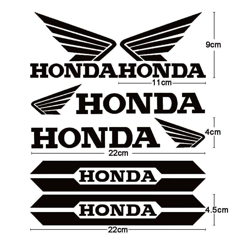 WRS2 Motorcycle Stickers for HONDA Car Logo Reflective Laser Stickers Racing Helmet Decals Tail Box Shock Absorber Decoration