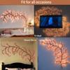 Rosa Pflaumenblüten-Rankenlampe LED-Blütenzweiglicht mit Fernbedienung 8 Modi Girlande für Schlafzimmerwand Innen Hochzeits-Weihnachtsfeier-Dekoration