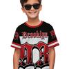 Children's round neck T-shirt, digital printed T-shirt, handsome casual clothing, daily outdoor sports