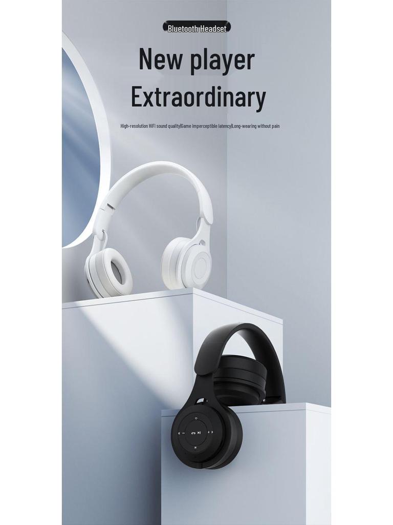 Y08 Over-Ear Noise-Canceling Bluetooth Headphones with Foldable Design and Card Slot, Ideal for Gaming and Gifts.