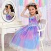 Wicked Childrens Princess Dress With Tulle Fabric For Halloween Cosplay Kids Age 3-8