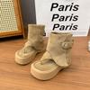 Mezzanine sandals women's new summer suede niche design thick-soled cool boots retro women's shoes
