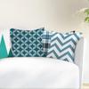 Blue Color Pillow Cover Geometric Print Pillowcase Square Pillow Case  18x18 inches Decorative Pillows For Car/bed /sofa