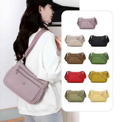 Borsa Messenger Multicomparto per Madre di Mezza Età e Anziana Borsa Leggera di Grande Capacità in Nylon Borsa a Spalla da Pendolare