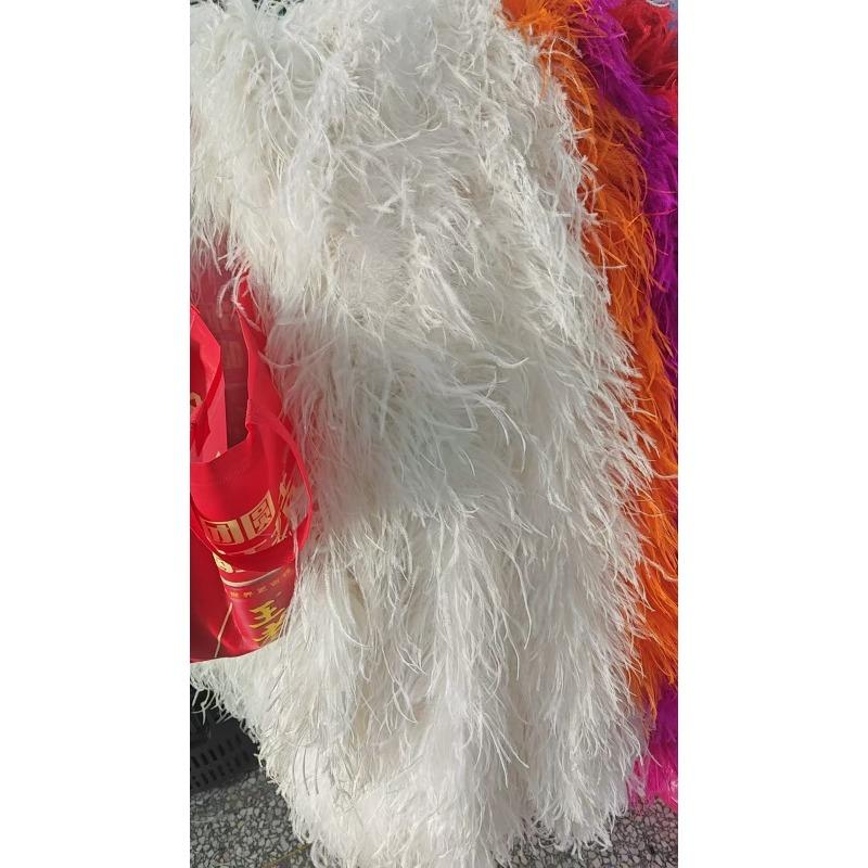 3 Layers Of Color Encryption Bold Ostrich Feather Strip Catwalk Latin Dance Dress Fashion Diy Handmade Clothing Accessories