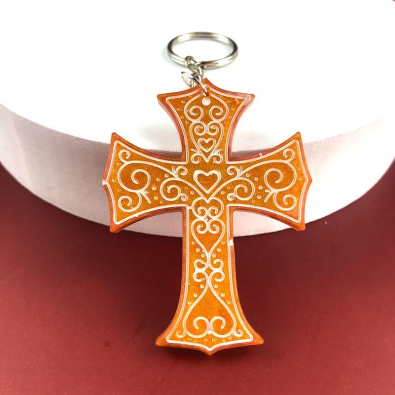 Handmade Jewelry Pendant Resin Casting Mold Tool Religious Theme Keychain Crystal Resin Mold DIY Crafts UV Epoxy