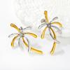 Mode Vuurwerk Schelp Oog Waterdruppel Zirconia Oorbellen Roestvrij Staal Kleurblokkerende Sieraden INS Accessoires Meisjes Cadeau