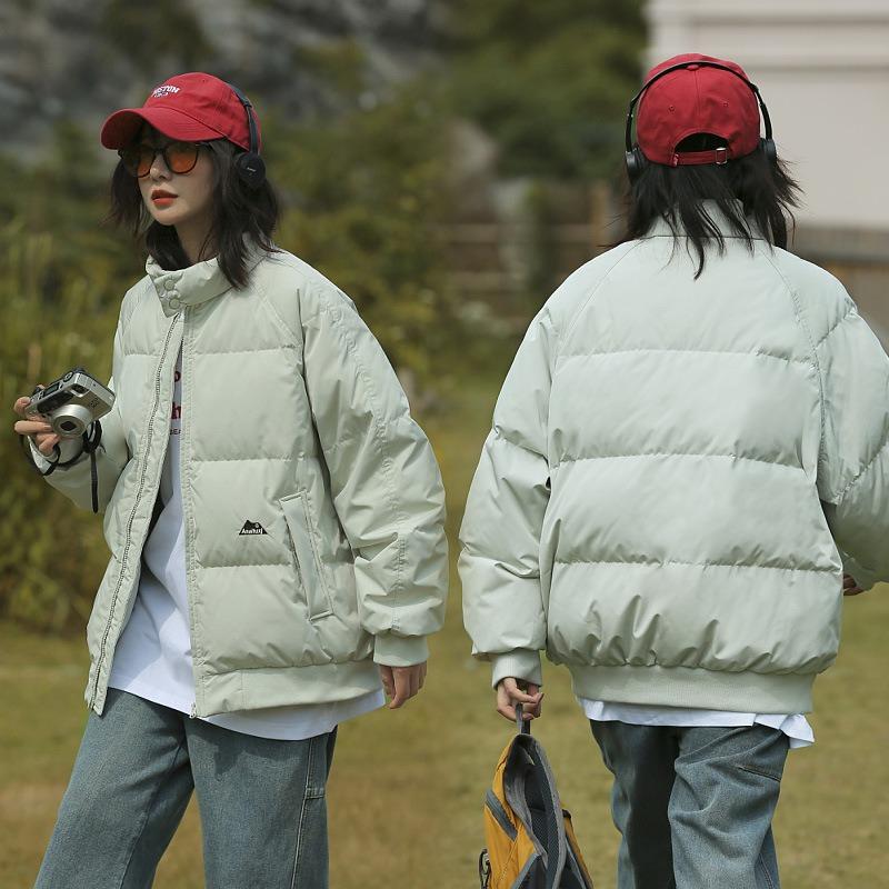 Student winter new stand-up collar short down cotton loose large size padded jacket women's padded jacket warm padded jacket