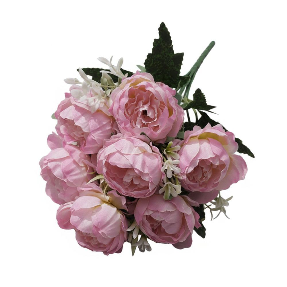 7 Heads Peony Artificial Flowers Multicolor Floral Arrangement Fake Peony Silk Petals Photo Props Simulation Peonies Bouquet
