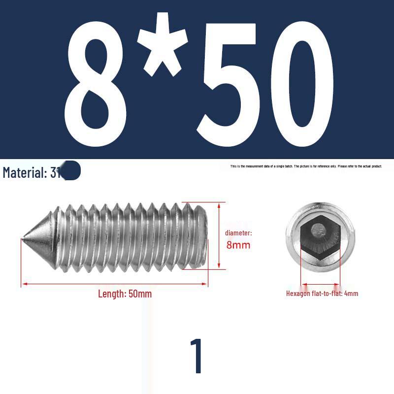12.9 Edelstahl 304 Innensechskant Kegelspitze Gewindestift M2/M3