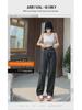 Women's Black & Gray Wide-Leg Jeans: Spring 2023 Loose High-Waist Straight Trendy Pants