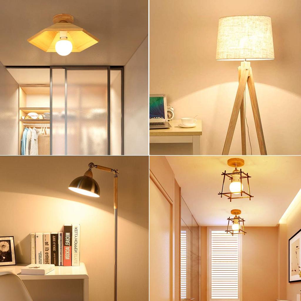 [Set of 4] LED Bulbs, 26mm Base Diameter, 60W Equivalent, Standard Bulb, Globe-Shaped, Full Beam Distribution, 700lm Total Luminous Flux, Warm White