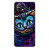 Custodia in TPU per Xiaomi Mi 11 Lite 11i 10 11T 12S 12X 10T 10S 11X 12 Pro 10TPro Cover Nera Funda Alice nel Paese delle Meraviglie Gatti del Cheshire
