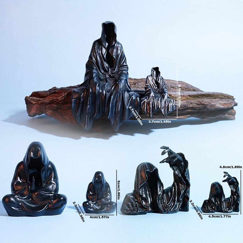 1 kus gotických stolních ozdob v černých rouchách