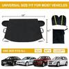 Car Windshield Cover for Ice and Snow, Frost Removal Wiper Protector, All Weather Waterproof Sunshade Snow Cover with Side Mirrors Cover Fits Most
