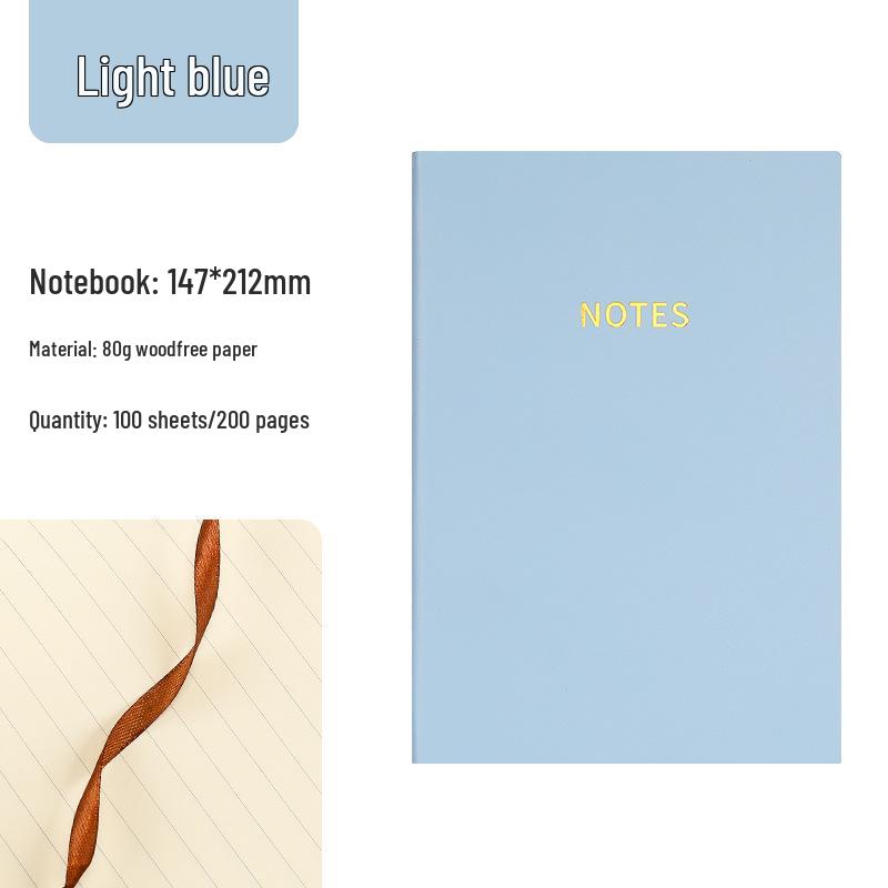 Large Thick Loose-Leaf Meeting Minutes Notebook - A5/B5, Simple Design