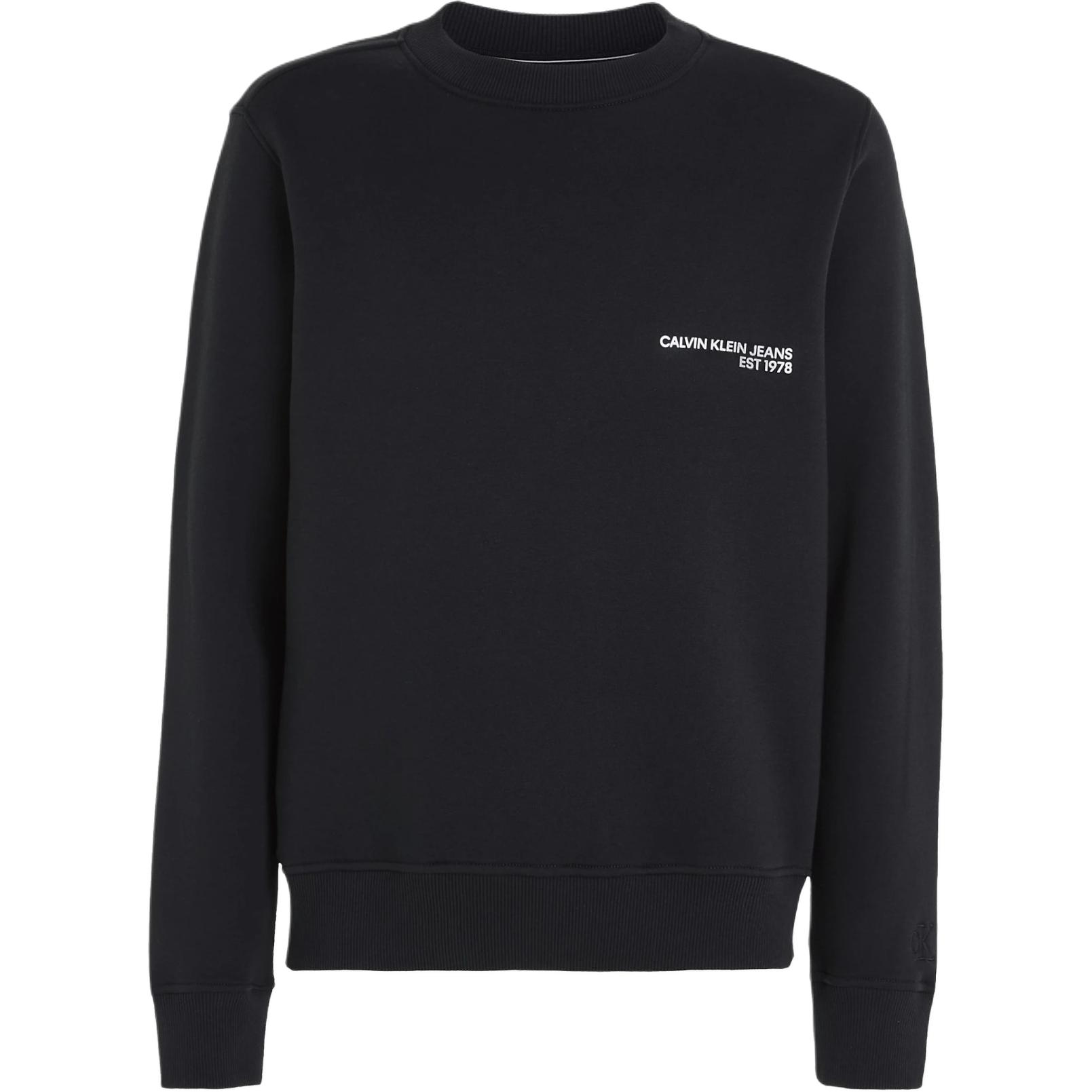 

Calvin Klein Jeans Minimalist Letter Logo Printed Casual Long Sleeve Sweatshirt Men sweatshirt Black J30J324625-BEH M