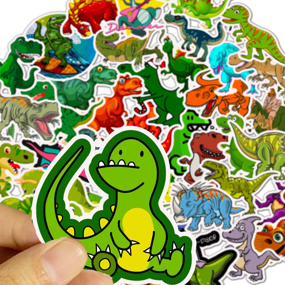 50 Non-Repeat Dinosaur Tyrannosaurus Rex Children's Cartoon Stickers Luggage Trolley Case Popular Non-Infringement Graffiti Stickers