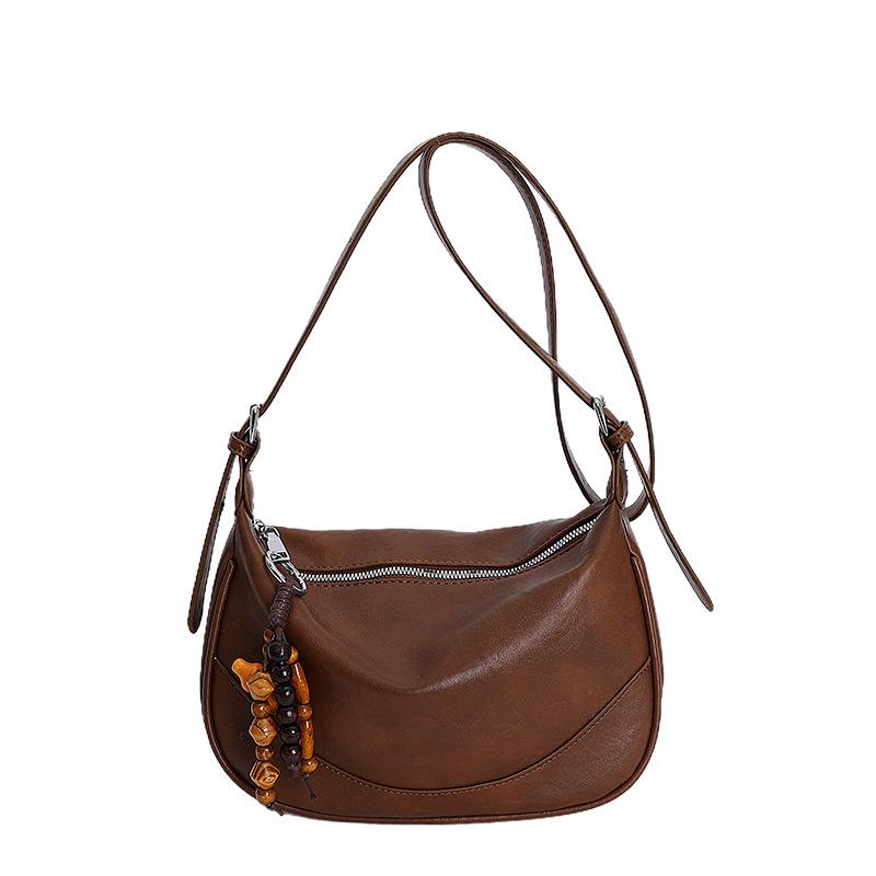 

2025 new foreign style retro simple small square bag women s fashion versatile shoulder messenger bag high-end underarm bag no pendant коричневый