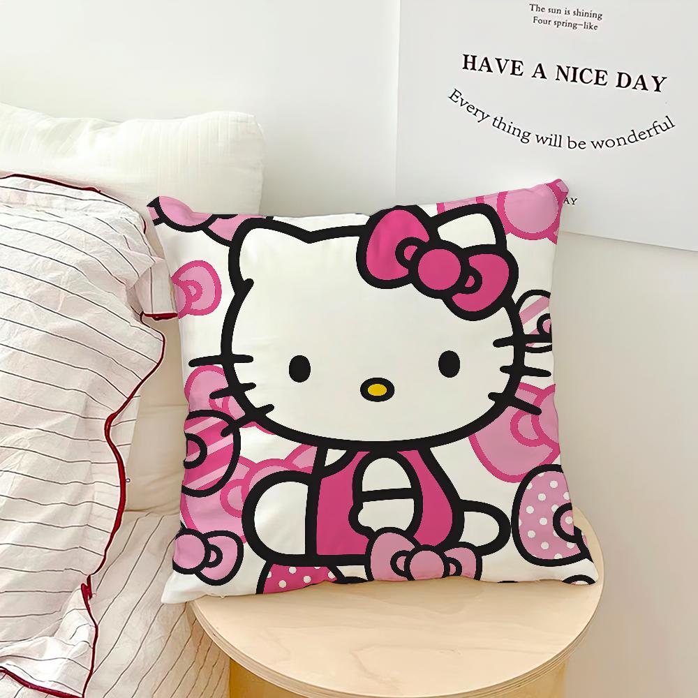 cartoon art cute cat h-HelloKitty SRO cushion cover soft Pillow Case for Sofa Living Room Home office Decor Protective Covers