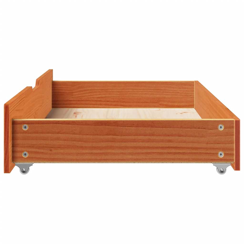 Vidaxl Szuflady Pod Łóżko, 2 Szt, Woskowy Brąz, 95X55X16 Cm, Sosna