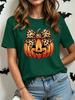 Unisexs Fashionable Casual Shortsleeve Halloween Tshirt With Spooky Skull Print And Round Neckline Perfect For Holiday Parties