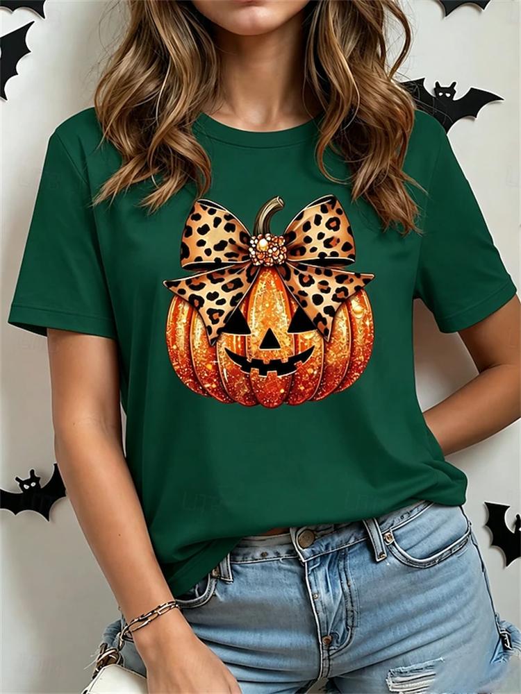 Unisexs Fashionable Casual Shortsleeve Halloween Tshirt With Spooky Skull Print And Round Neckline Perfect For Holiday Parties