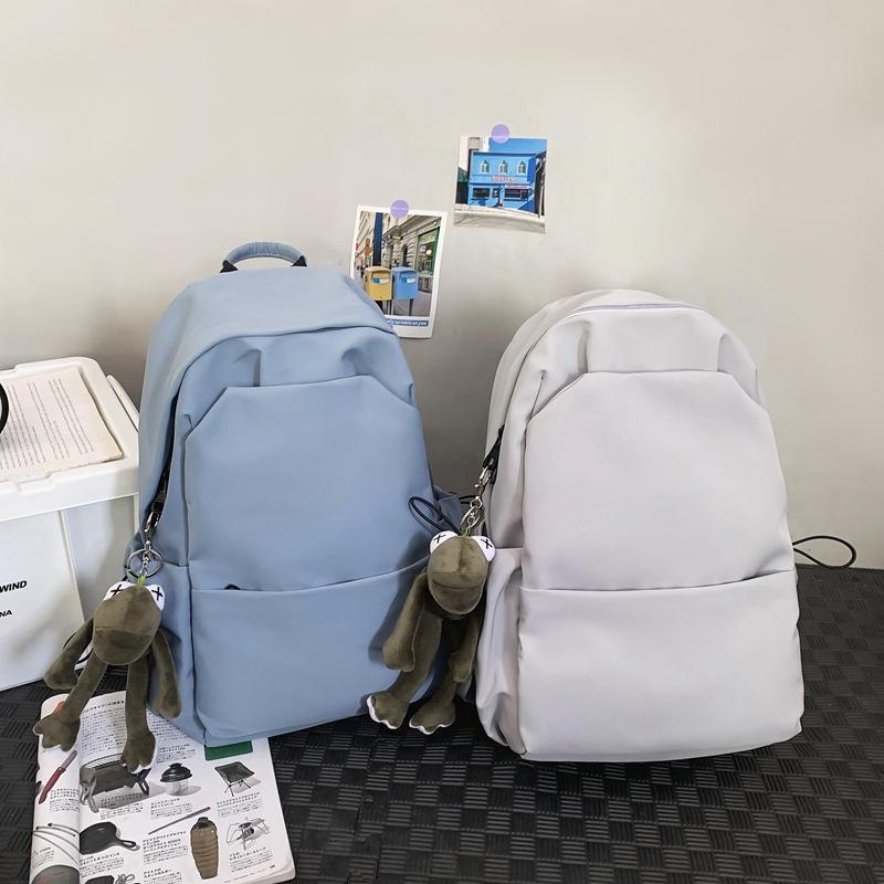 Schoolbag Mori Solid Color Backpack Women's Large-capacity Korean Version of Campus Style Schoolbag Fashion Trend Student Backpack