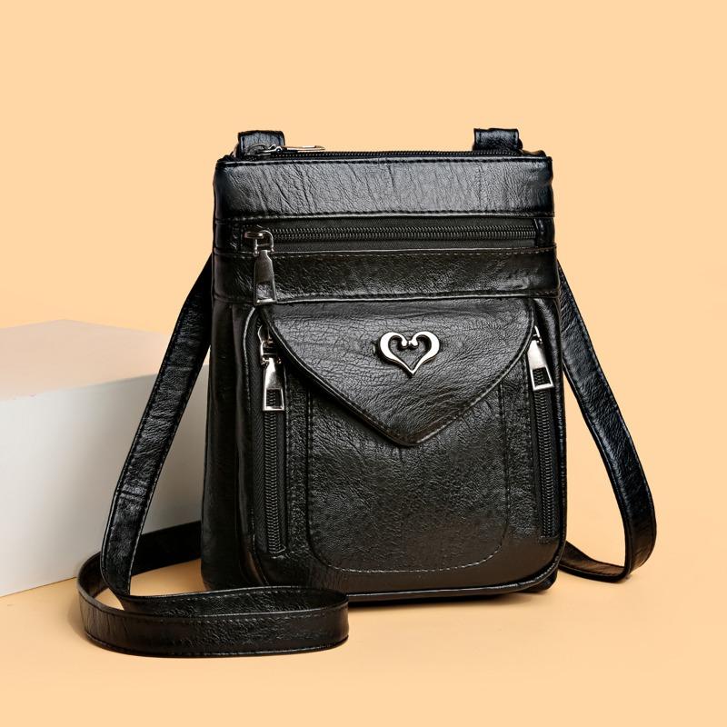 Retro pouzdro na telefon, Módní taška přes rameno, Taška crossbody, Všestranná peněženka na mince, Pouzdro na telefon z měkké kůže