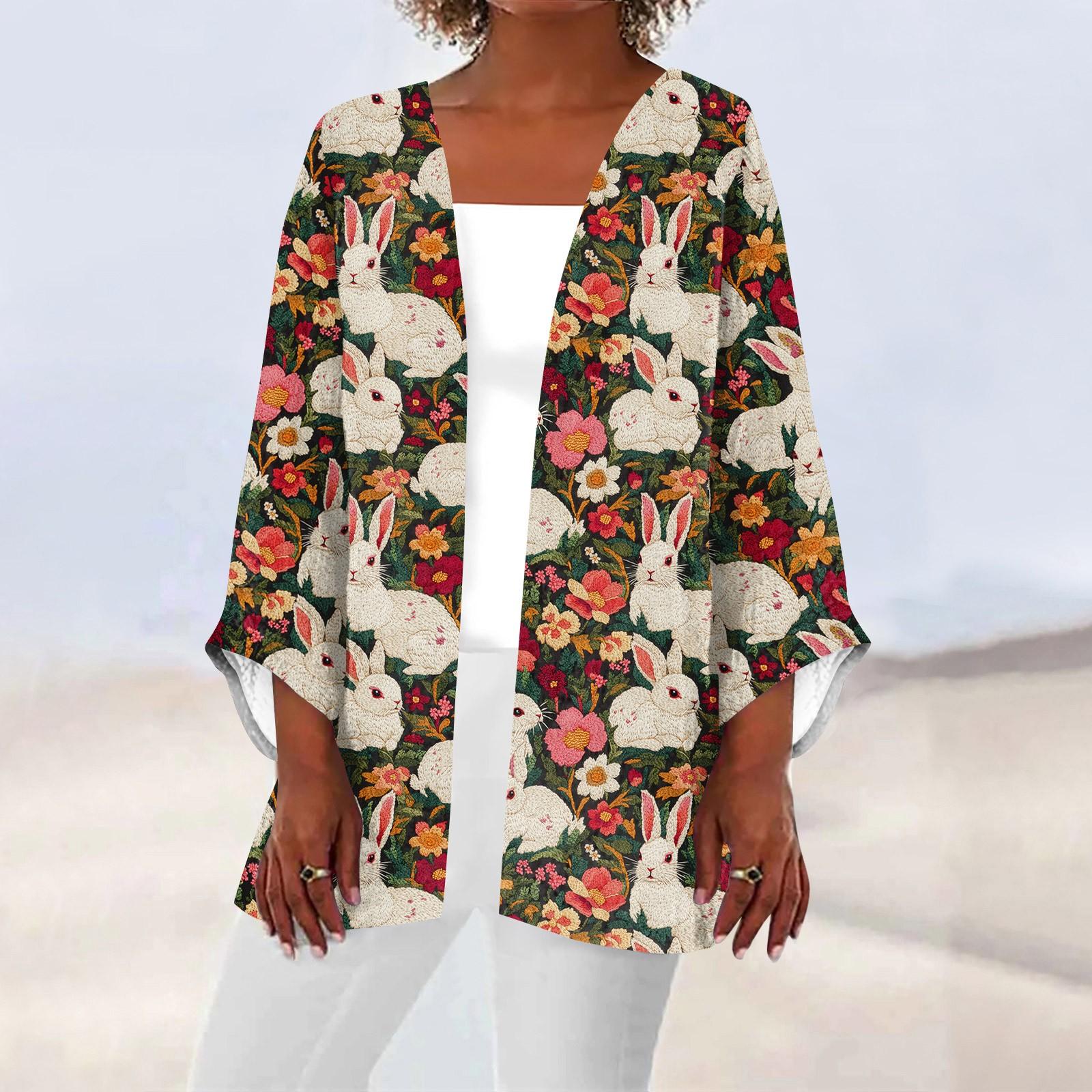 

Женская повседневная и модная легкая куртка средней длины с принтом, кардиган, кардиган XXL красный