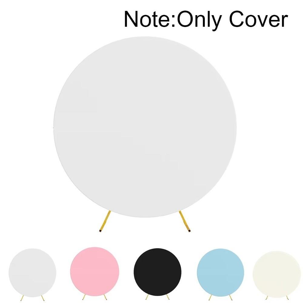 Neue einfarbige runde Hintergrundabdeckung Elastische Polyester-Ballonbogenabdeckungen 4FT Kreisbogenständer-Abdeckung Geburtstagsparty