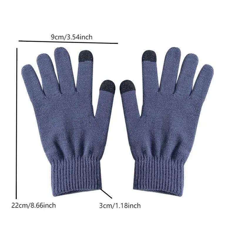 Men's Warm Gloves Winter Touch Screen Fleece Gloves Warm Gloves Outdoor Work Gloves