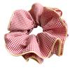 Retro Korean Style Plaid Ruffles Double Layer Hair Ties for Women and Girls Fashionable Oversized Scrunchies