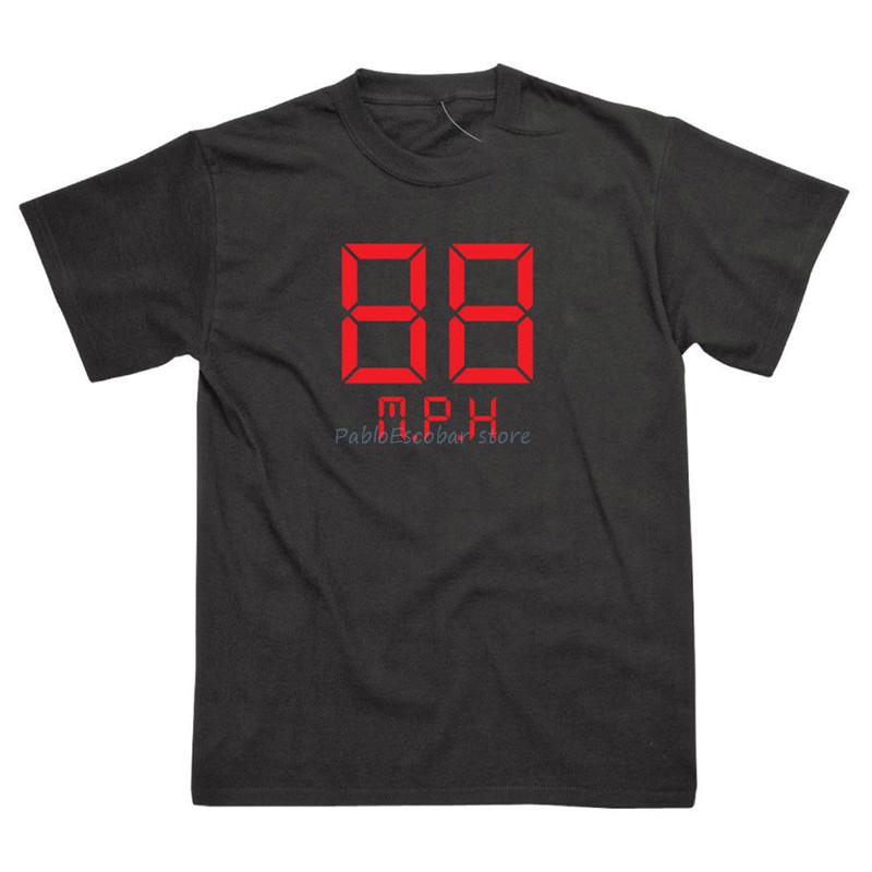 Birthday Gift Tee Shirt summer t-shirt Art Style Tshirt Delorean Speedometer 88Mph Inspired By Back To The Future Shirt S разноцветный