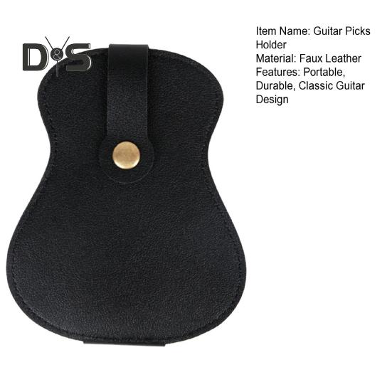 Gitarrenplektrenhalter aus Kunstleder, 18 Steckplätze, Plektren-Aufbewahrungstasche für Männer und Frauen, Gitarrendesign, Plektren-Organizer-Etui für Spieler, Liebhaber, Lehrer