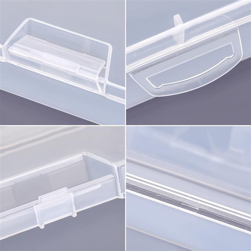 Transparent Storage Container Jewelry Box Clear Plastic Organizer Box Empty Earring Storage Organizer Display Case For Beads