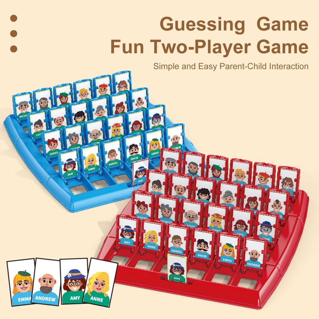 Guess Who I Am Board Game Two-Player Educational Toy Interactive Memory Logic Toy for Family Party Gathering Picnic Board Game