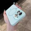 Magnetic Charging Suitable for IPhone 16 Mobile Phone Case Small Window Liquid Silicone Crystal Lens Apple 14 Protection Case