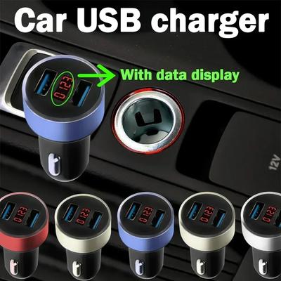 Autoladegerät Dual USB 3.1A Adapter Zigarettenanzünder LED Voltmeter Für alle Arten Handyladegerät Smart Dual USB Aufladen