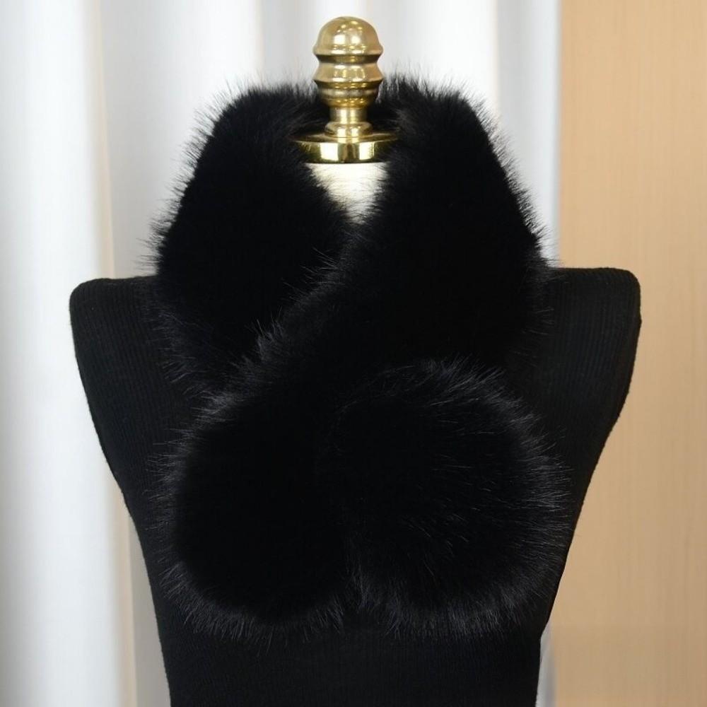 Weicher Plüsch Kunstfell Schal Winter Flauschiger Nackenwärmer Outdoor Halskragen Damen Mädchen