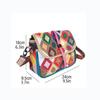 Fashion Women'S Bags Cowhide Women'S Bags Color Rhombus Splicing Leather Shoulder Messenger Bags Casual Versatile
