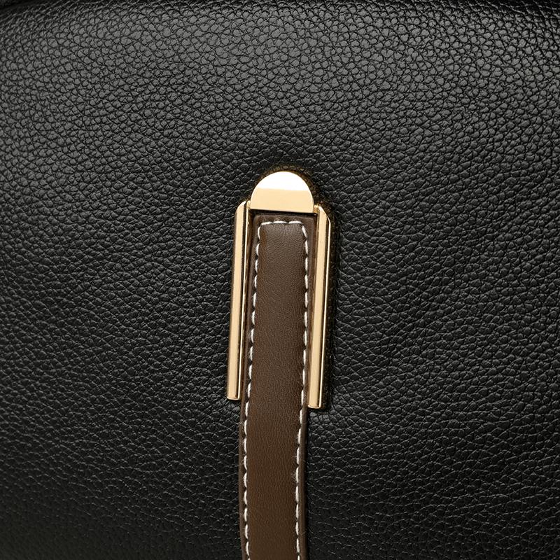 Elegant PU Leather Crossbody Bag with Adjustable Strap and Front Clasp for Daily and Office Use