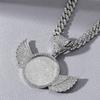 30mm Strass-Engelsflügel Fotoanhänger - Hip Hop Schmuckzubehör