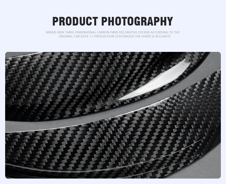 Fiat 500 Kohlefaser Scheinwerfer-Augenbrauen-Aufkleber