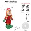 5.9FT Inflatable Decorations Cute Elf Girl Lollipop LED Light Xmas Ornament Home Christmas Festive Gifts Toy Xmas Yard Decor